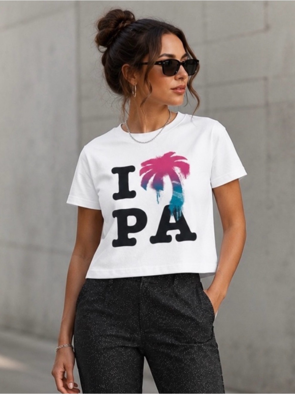 Palm Angels White 'I Love PA' T-Shirt